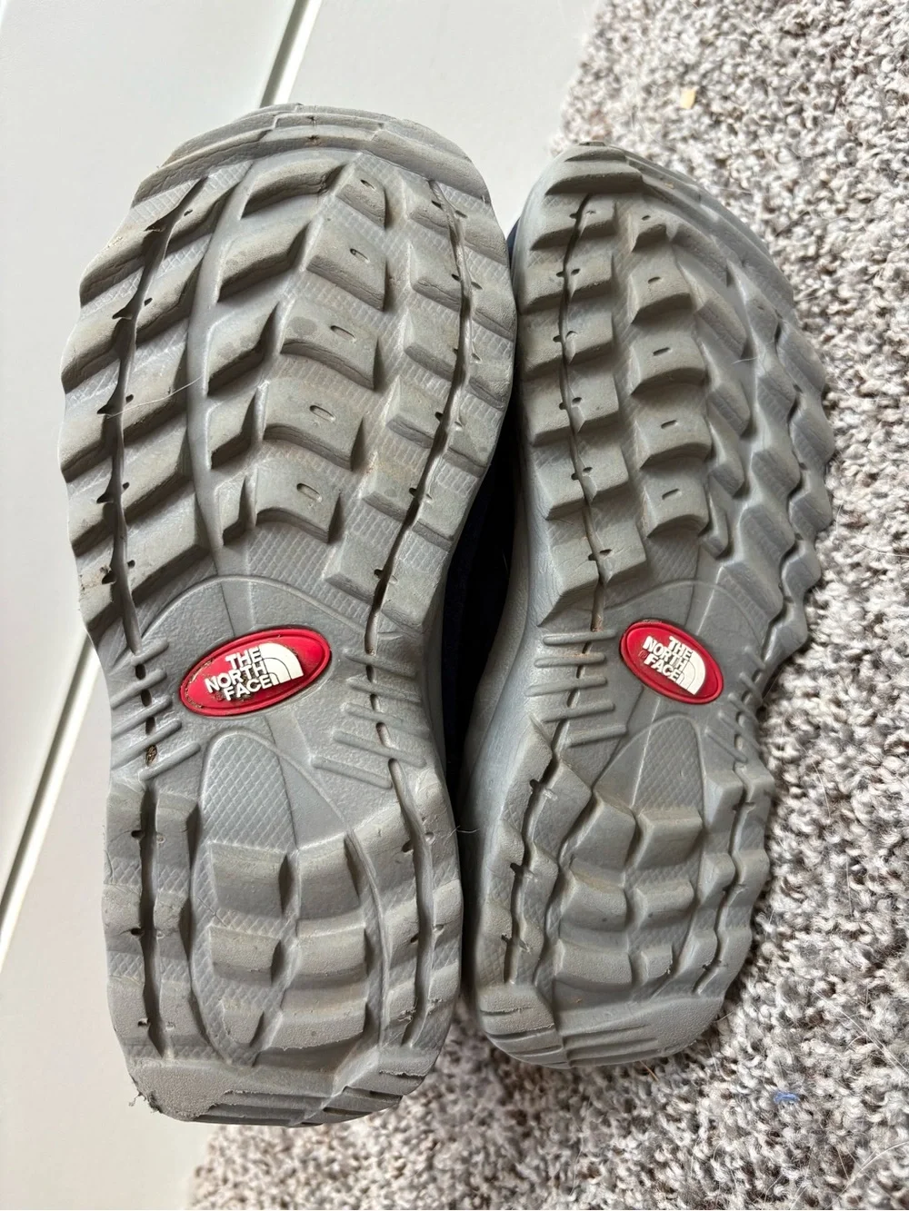 The North Face Navy with Red Lined Quilted Winter Boots
